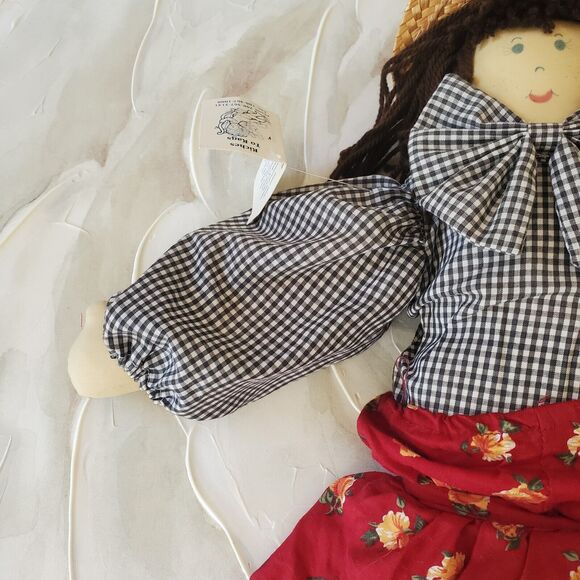Riches To Rags 20" Hand Made Rag Doll With Tag "Kimmy" Folk Art American Design - Picture 7 of 14